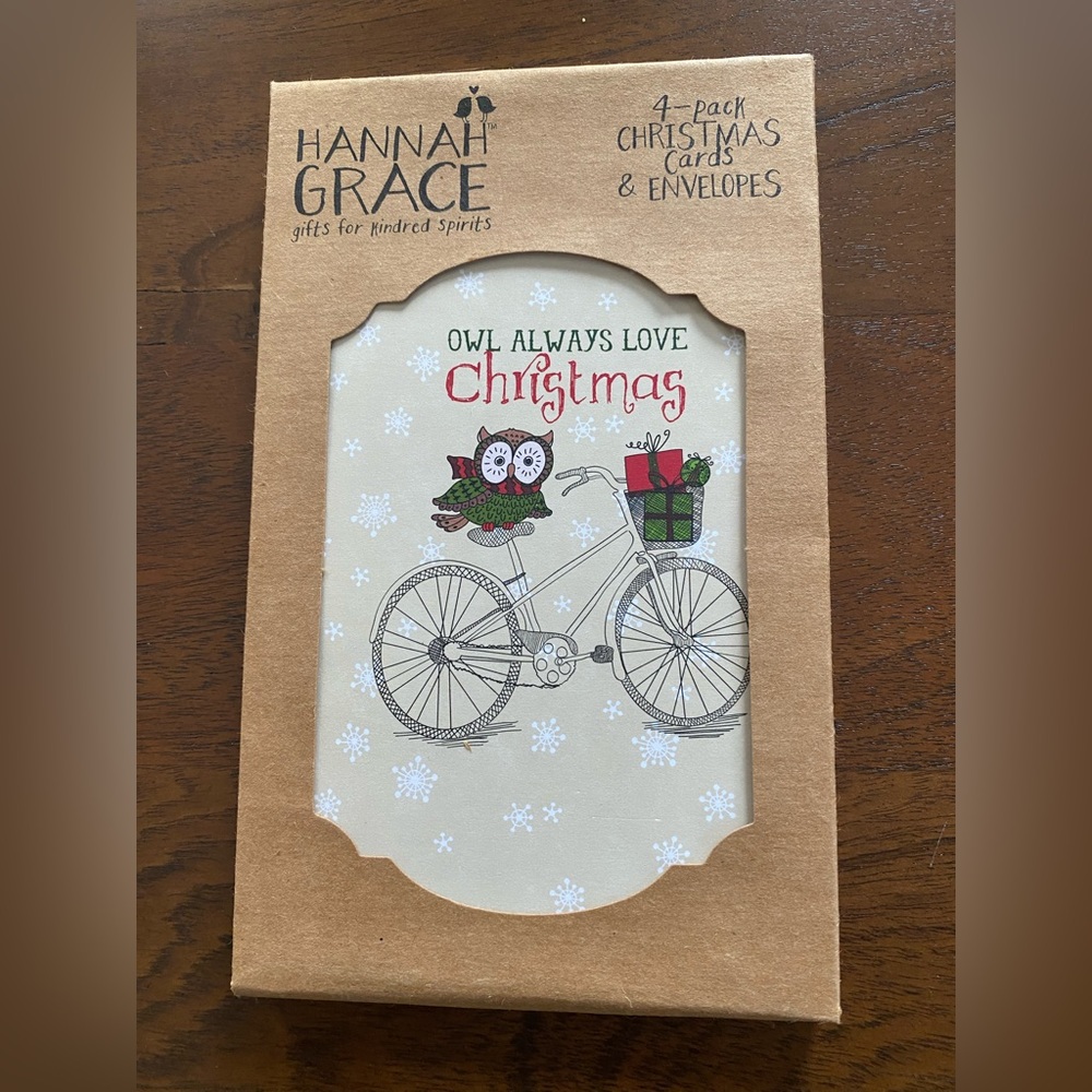 Hannah Grace 4 pack Christmas Cards and Envelopes New in box